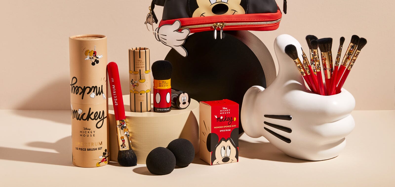 Set Maquillaje Brochas y Neceser Viaje Mickey Mouse Disney