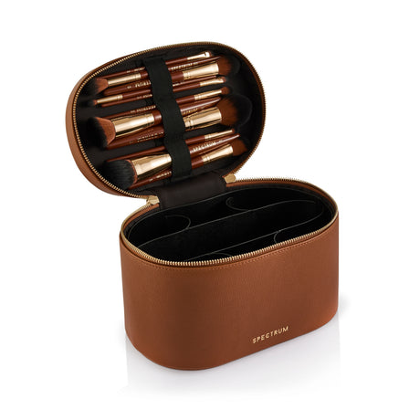 Pantherine Beautcase and 12 Piece Brush Set