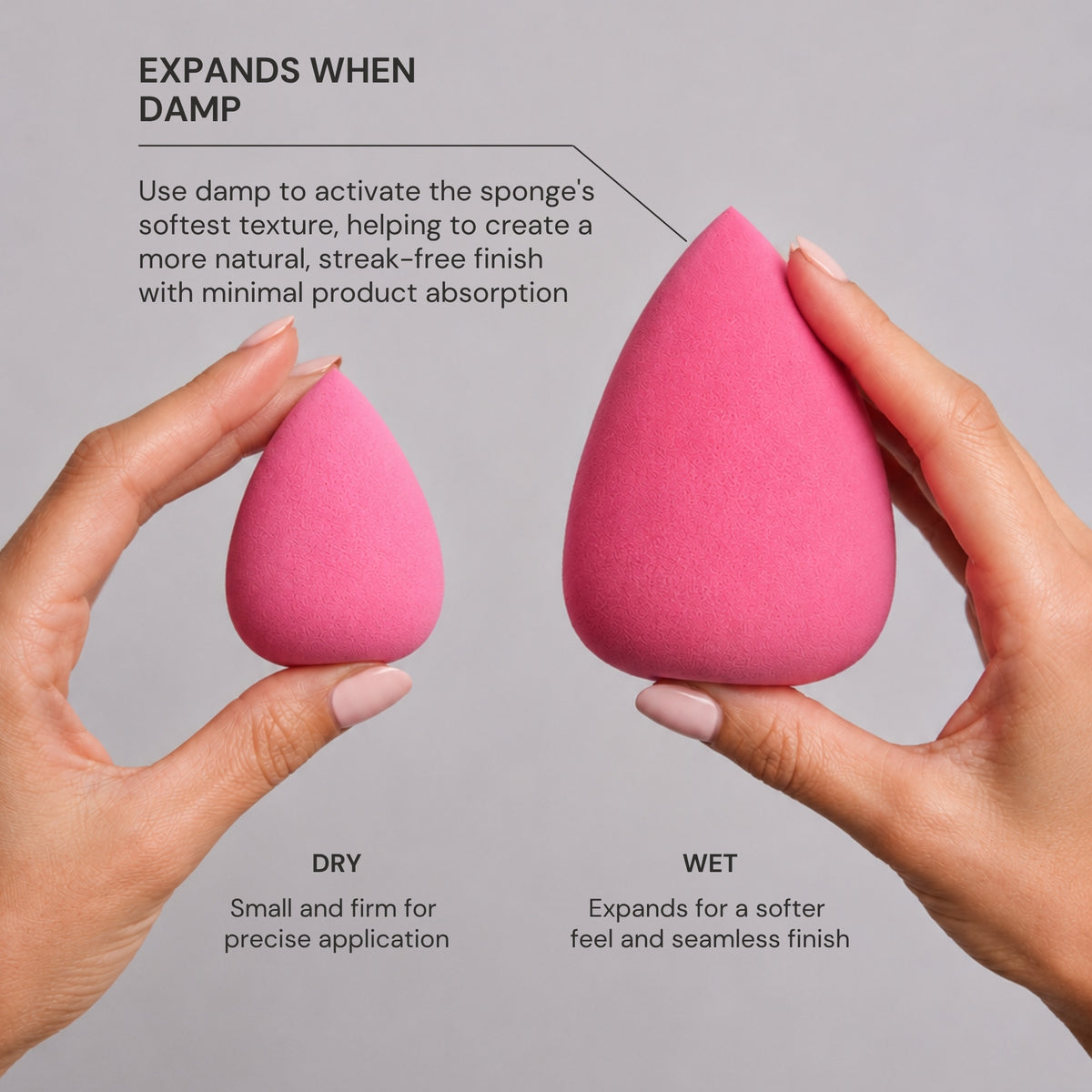 Esponja de Maquillaje Rosa para Difuminar