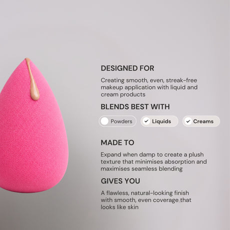 Esponja de Maquillaje Rosa para Difuminar