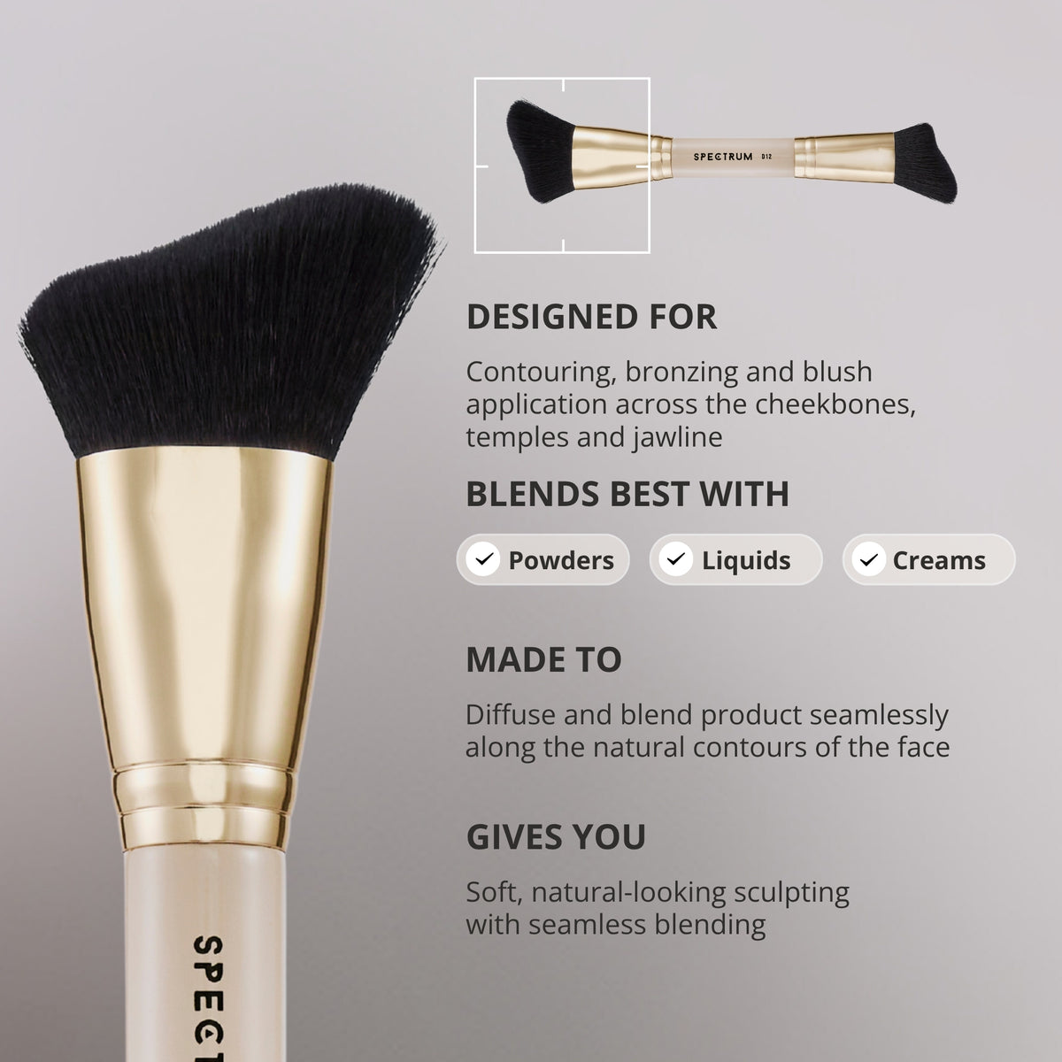 El pincel de doble punta Sculpt & Contour