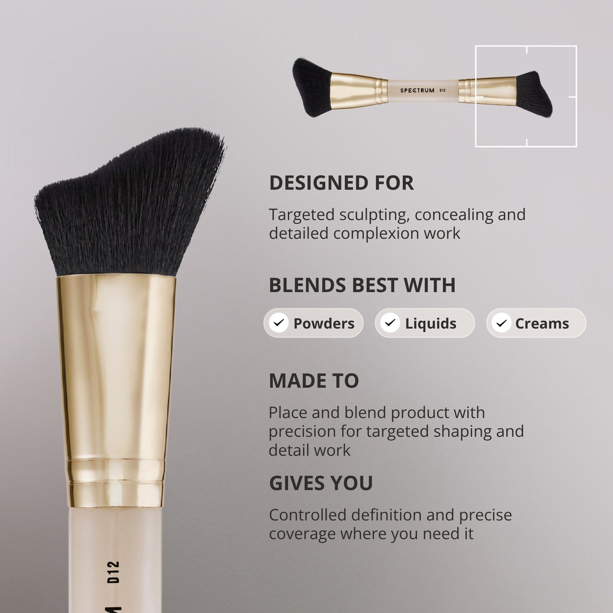 El pincel de doble punta Sculpt & Contour