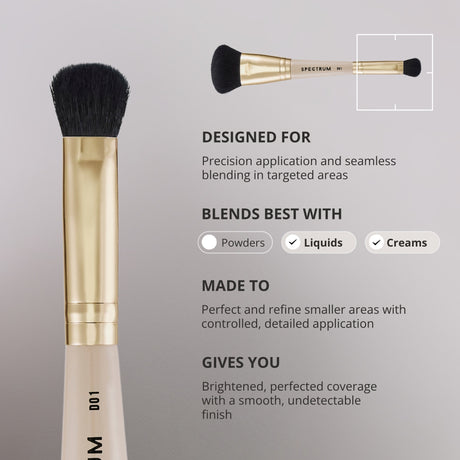 La brocha doble de base y corrector
