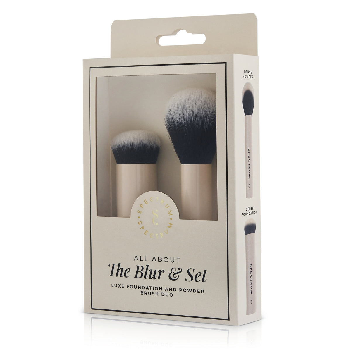 Dúo de brocha de base y polvos Luxe 'The Blur and Set'
