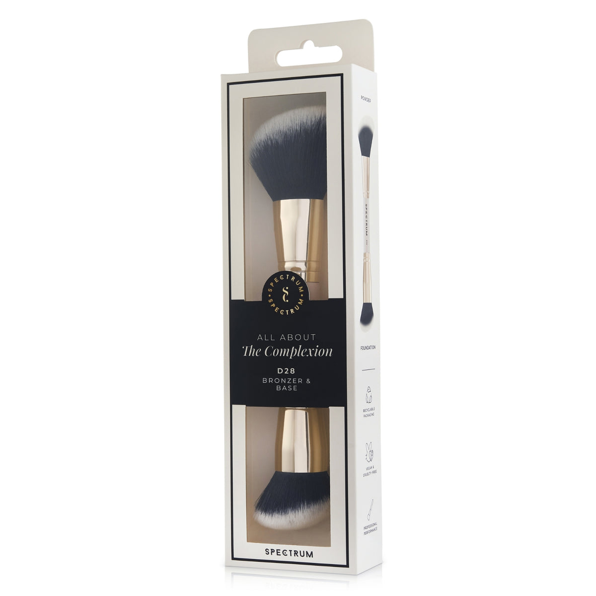 Brocha de doble punta para bronceador y base de maquillaje "The Complexion"