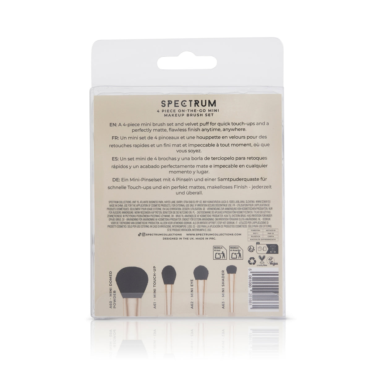 Todo sobre el pincel: juego de 4 piezas de brochas y borlas de maquillaje 'The Flawless Minis'
