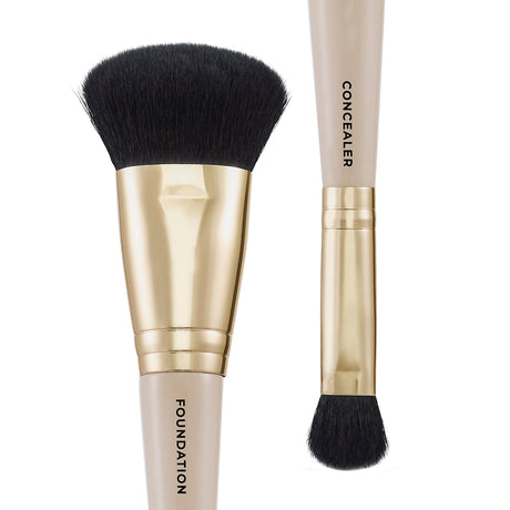 La brocha doble de base y corrector