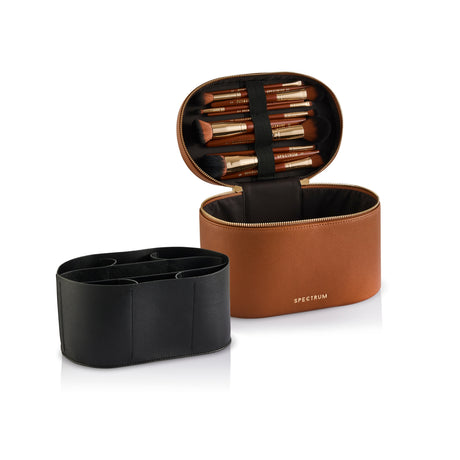 Pantherine Beautcase and 12 Piece Brush Set