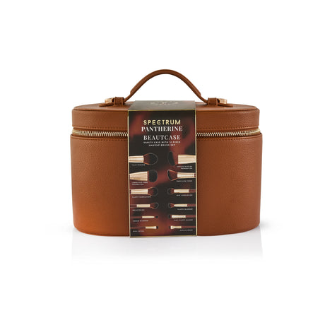 Pantherine Beautcase and 12 Piece Brush Set