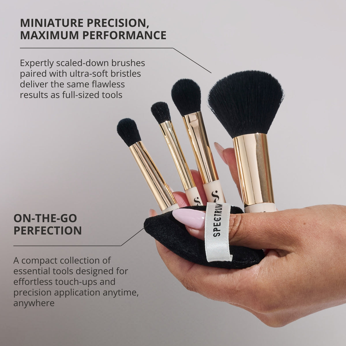 Todo sobre el pincel: juego de 4 piezas de brochas y borlas de maquillaje 'The Flawless Minis'