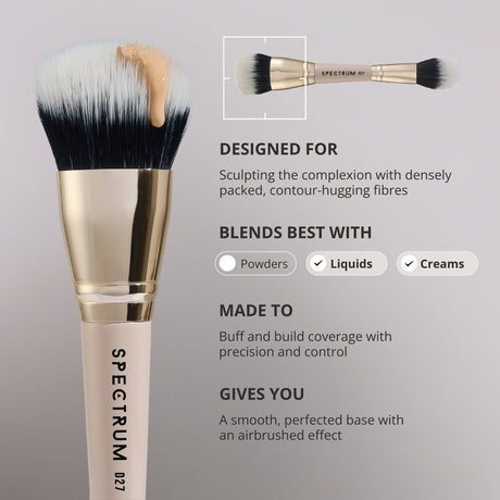 Brocha de doble fibra y doble extremo 'The Flawless Foundation'