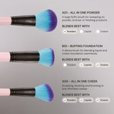 Set de 10 Brochas Esenciales de Maquillaje