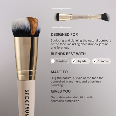 Brocha Doble para Contorno y Colorete "The Cheek"