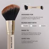 Brocha de doble punta para bronceador y base de maquillaje "The Complexion"