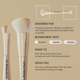 Set de brochas de maquillaje de lujo de doble punta de 3 piezas Gilded Glamour