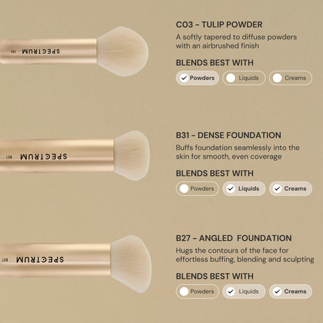 Gilded Glamour 6 Piece Luxe Aluminium Makeup Brush Set
