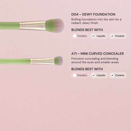 Matcha 5 Piece Makeup Brush Set