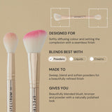 Set de brochas de maquillaje de lujo de doble punta de 3 piezas Gilded Glamour