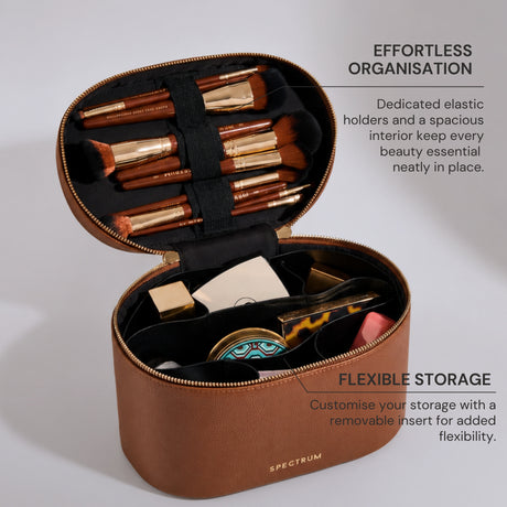 Pantherine Beautcase and 12 Piece Brush Set