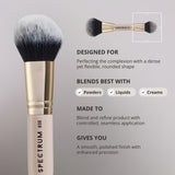 Brocha de doble punta para polvos y tez 'The Air Brush'