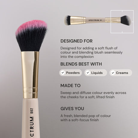 Brocha Doble para Contorno y Colorete "The Cheek"