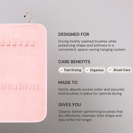 Toalla de secado para brochas de maquillaje