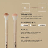 Set de brochas de maquillaje de lujo de doble punta de 3 piezas Gilded Glamour