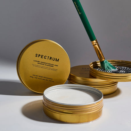Jabón para brochas de maquillaje de rosa aterciopelada