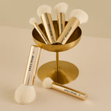 Juego de 6 brochas de maquillaje de aluminio de lujo Gilded Glamour