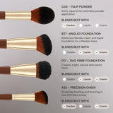 Pantherine Beautcase and 12 Piece Brush Set