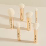 Juego de 6 brochas de maquillaje de aluminio de lujo Gilded Glamour