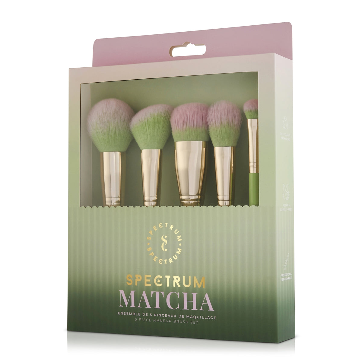 Set de brochas de maquillaje de 5 piezas Matcha