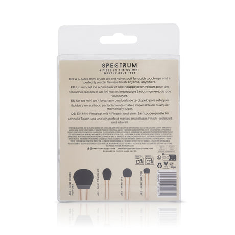 All About The Brush ’The Flawless Minis' 4-piece Brush and Powder Puff Set