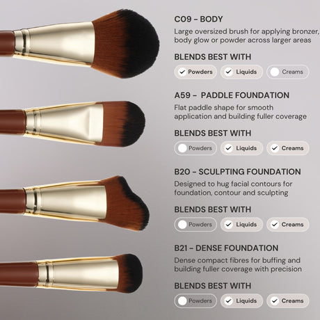 Set de 20 brochas de maquillaje Pantherine Pro