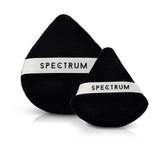 Juego de 2 borlas de terciopelo negro para polvos