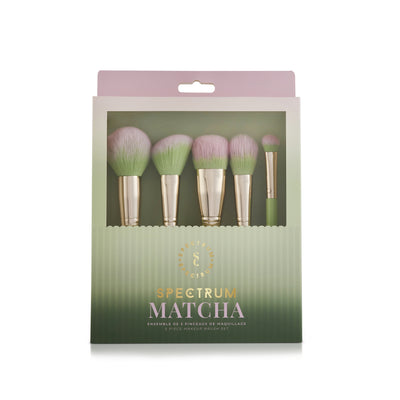 Matcha 5 piece face brush set