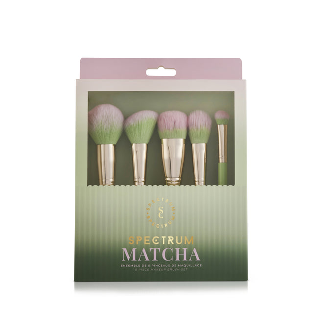Matcha 5 piece face brush set