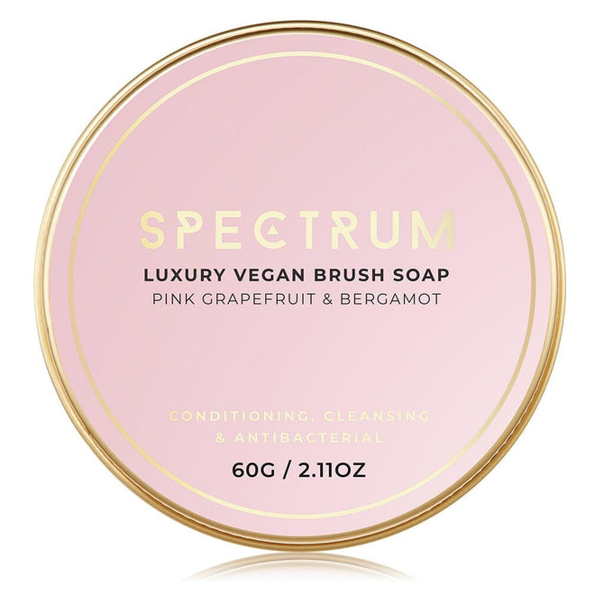 Bergamot and Pink Grapefruit Vegan Makeup Brush Soap.