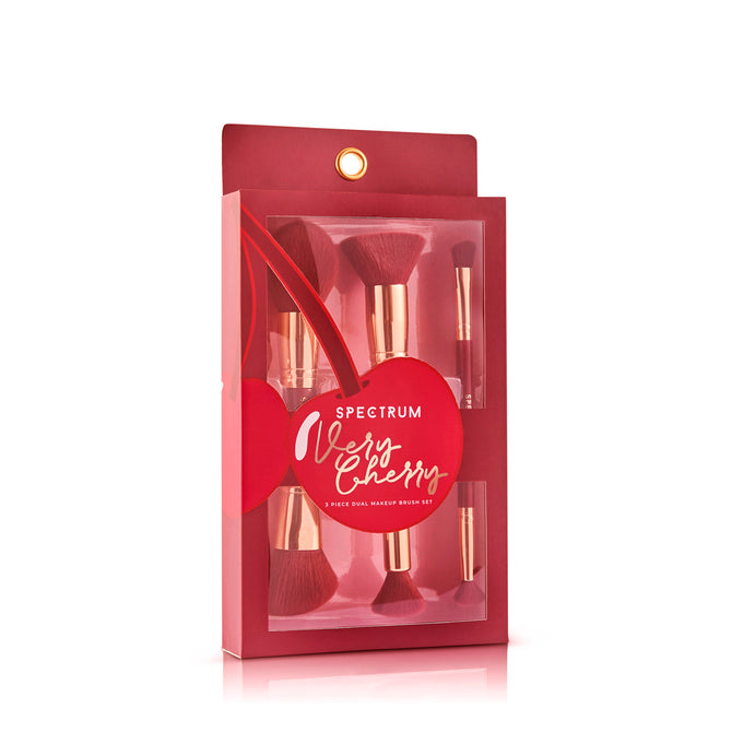 Very Cherry 3 Piece Dual Ended Face Brush Set