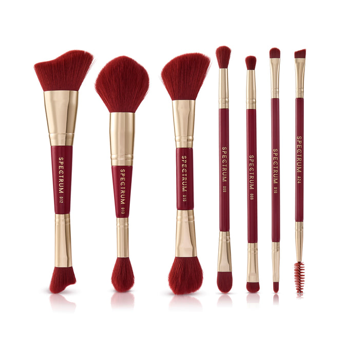 Very Cherry 10 Piece Makeup Brush, Sponge and Puff Set