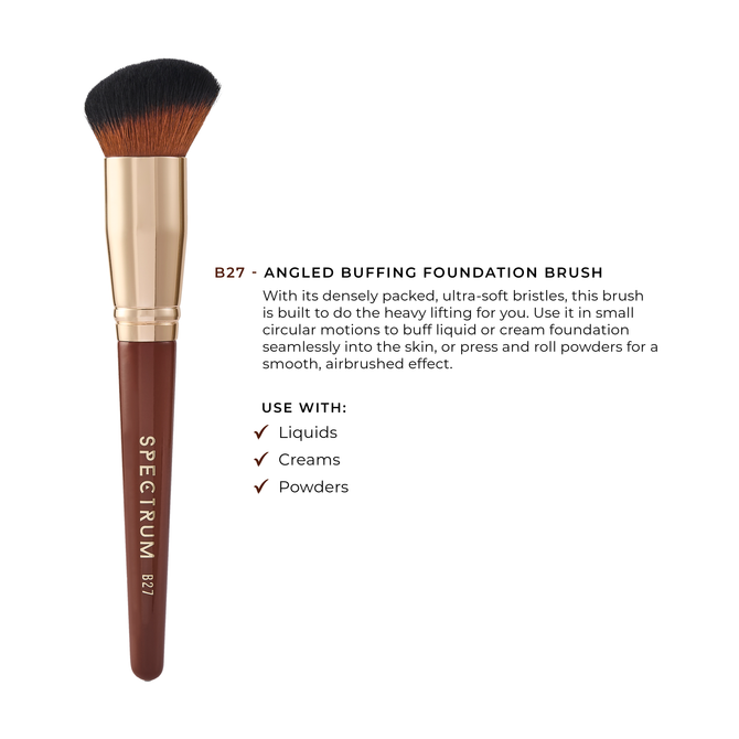 Pantherine Pro B27 Angled Buffing Foundation Brush