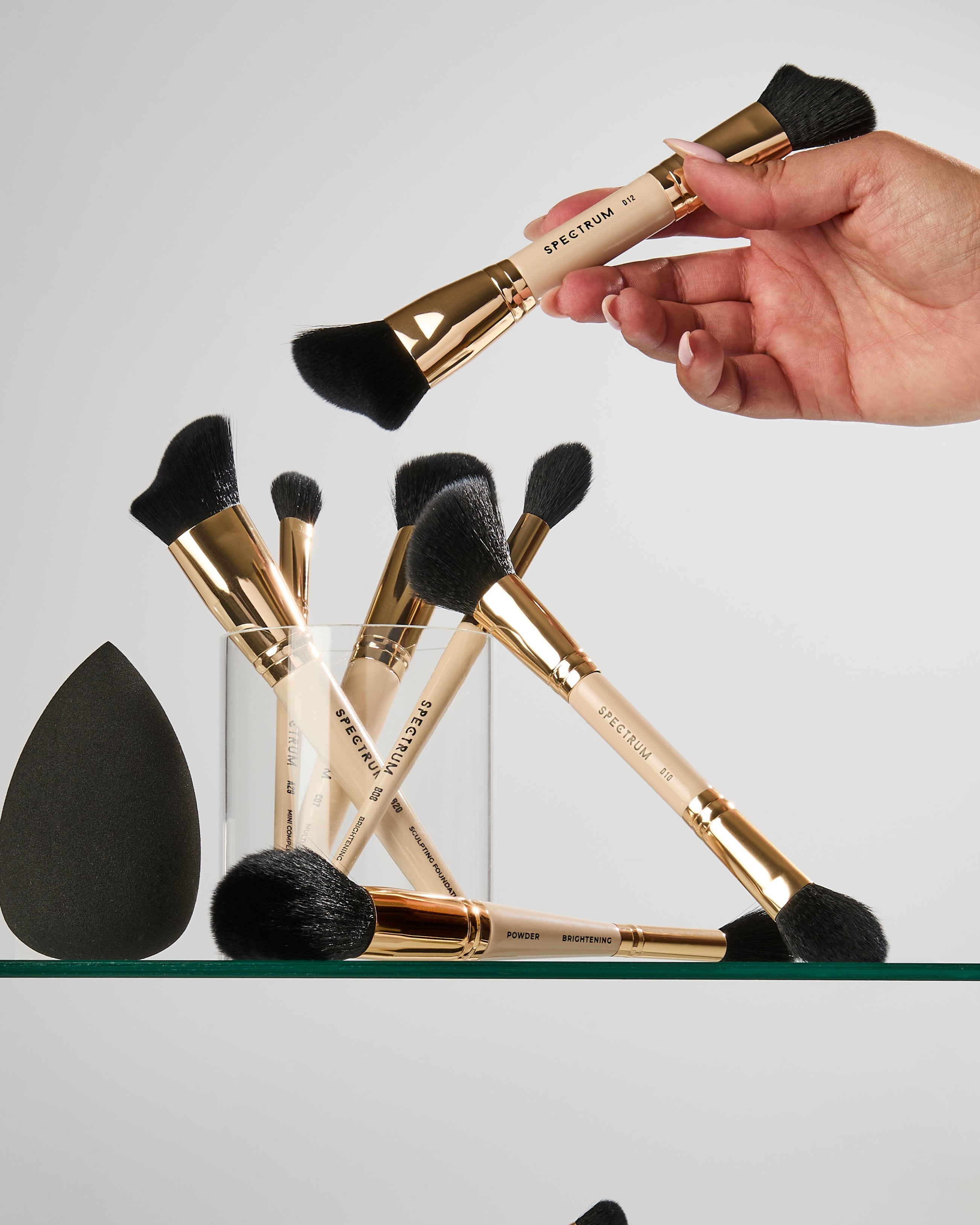 QUALIFIÉ douceurs makeup base 2個セット Japonesque Ultimate Blending Brush & Sponge Set with Original