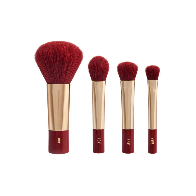Very Cherry 4 Piece Mini On-The-Go Brush Set