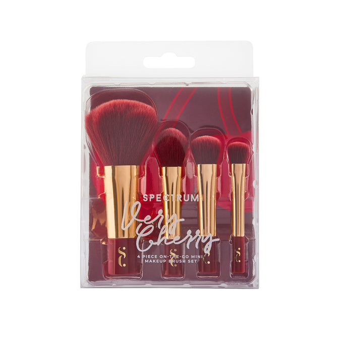 Very Cherry 4 Piece Mini On-The-Go Brush Set