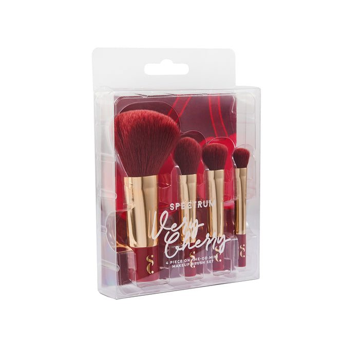 Very Cherry 4 Piece Mini On-The-Go Brush Set