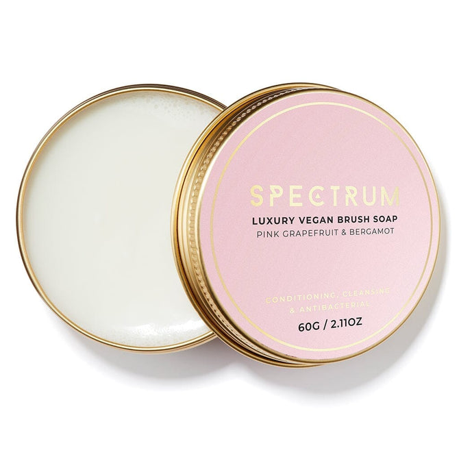 Bergamot and Pink Grapefruit Vegan Makeup Brush Soap.