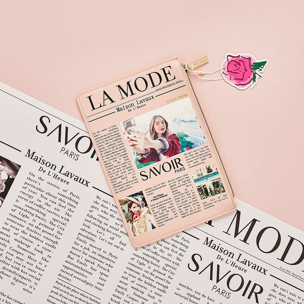 Emily in Paris La Mode Newspaper Clutch